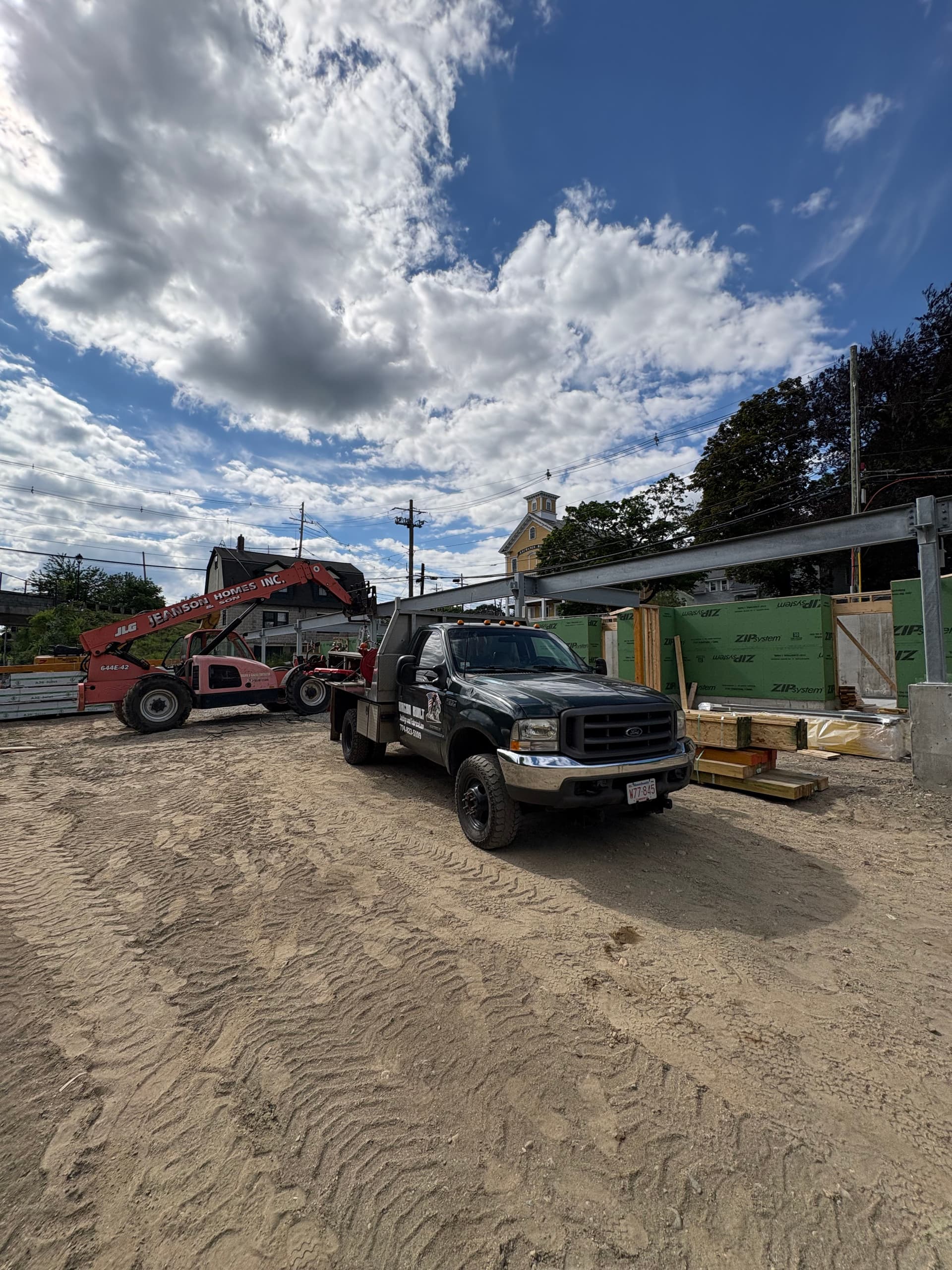 Setting Steel Beams and Columns for a Condo Build in Acton image